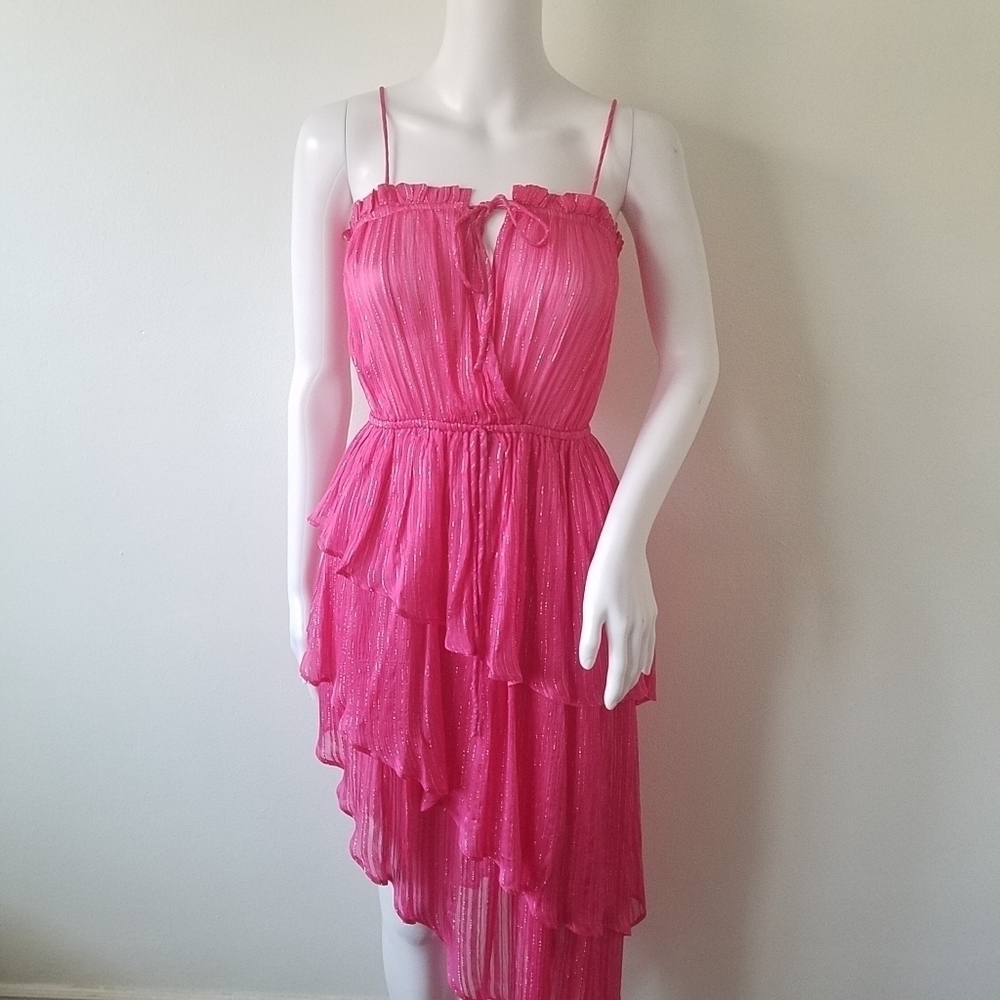 𝅺Tularosa Camellia Dress in Raspberry Sorbet Barbiecore Size XXS - Picture 6 of 14